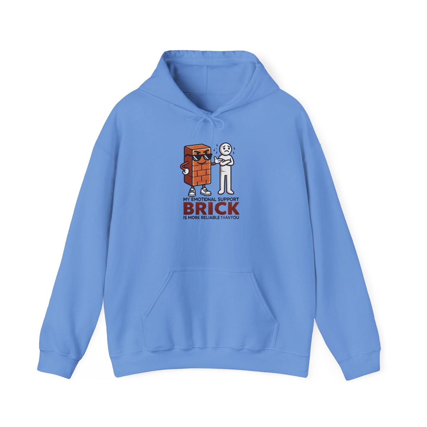 Unisex Heavy Blend™ Hooded Sweatshirt - 'Emotional Support Brick™' Design