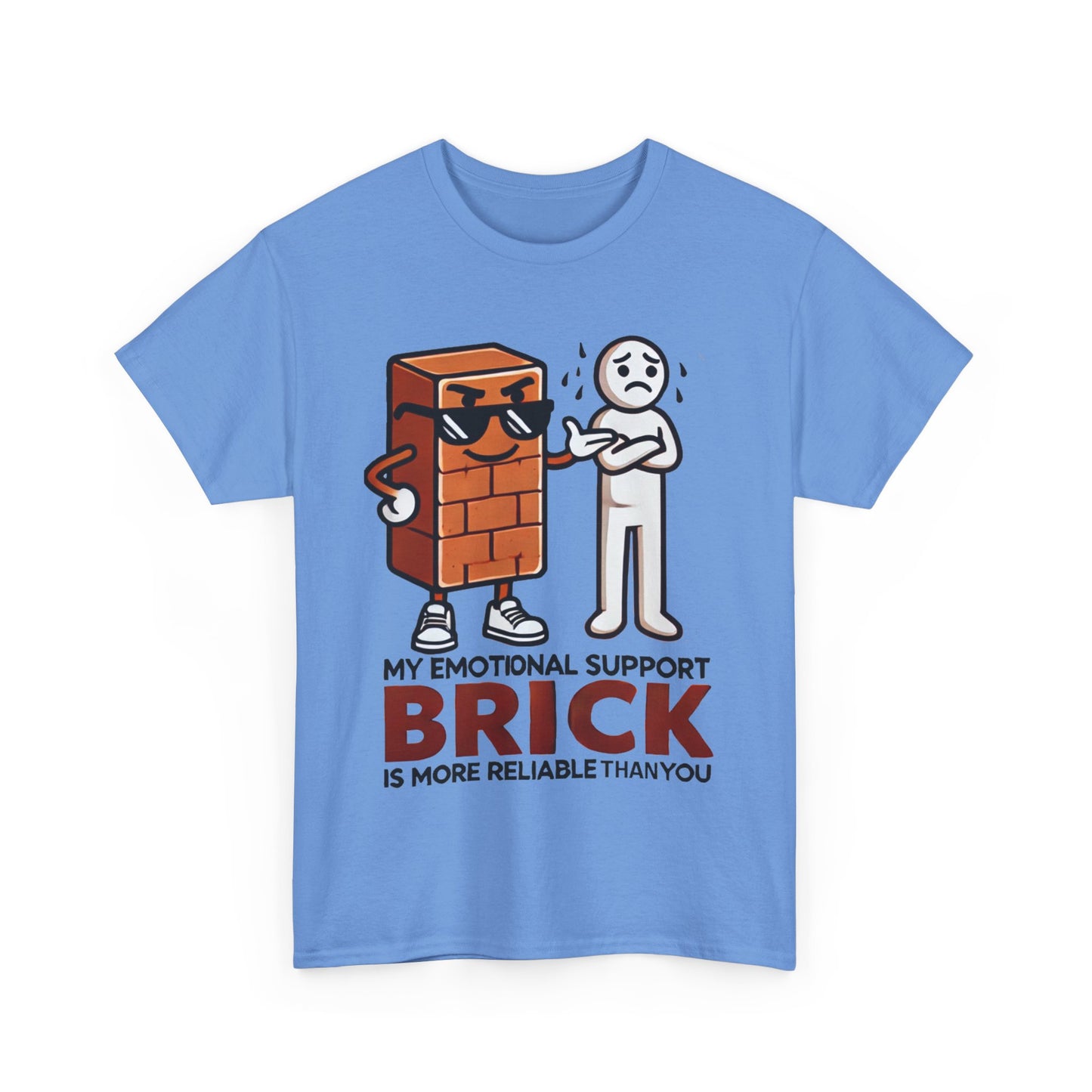 Funny Unisex Heavy Cotton Tees - Emotional Support Brick™