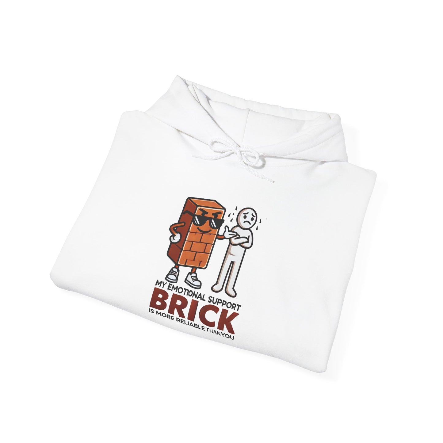 Unisex Heavy Blend™ Hooded Sweatshirt - 'Emotional Support Brick™' Design