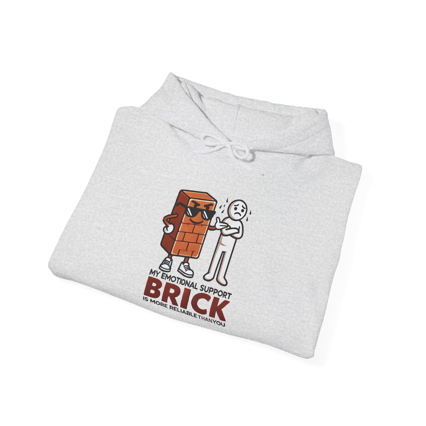 Unisex Heavy Blend™ Hooded Sweatshirt - 'Emotional Support Brick™' Design