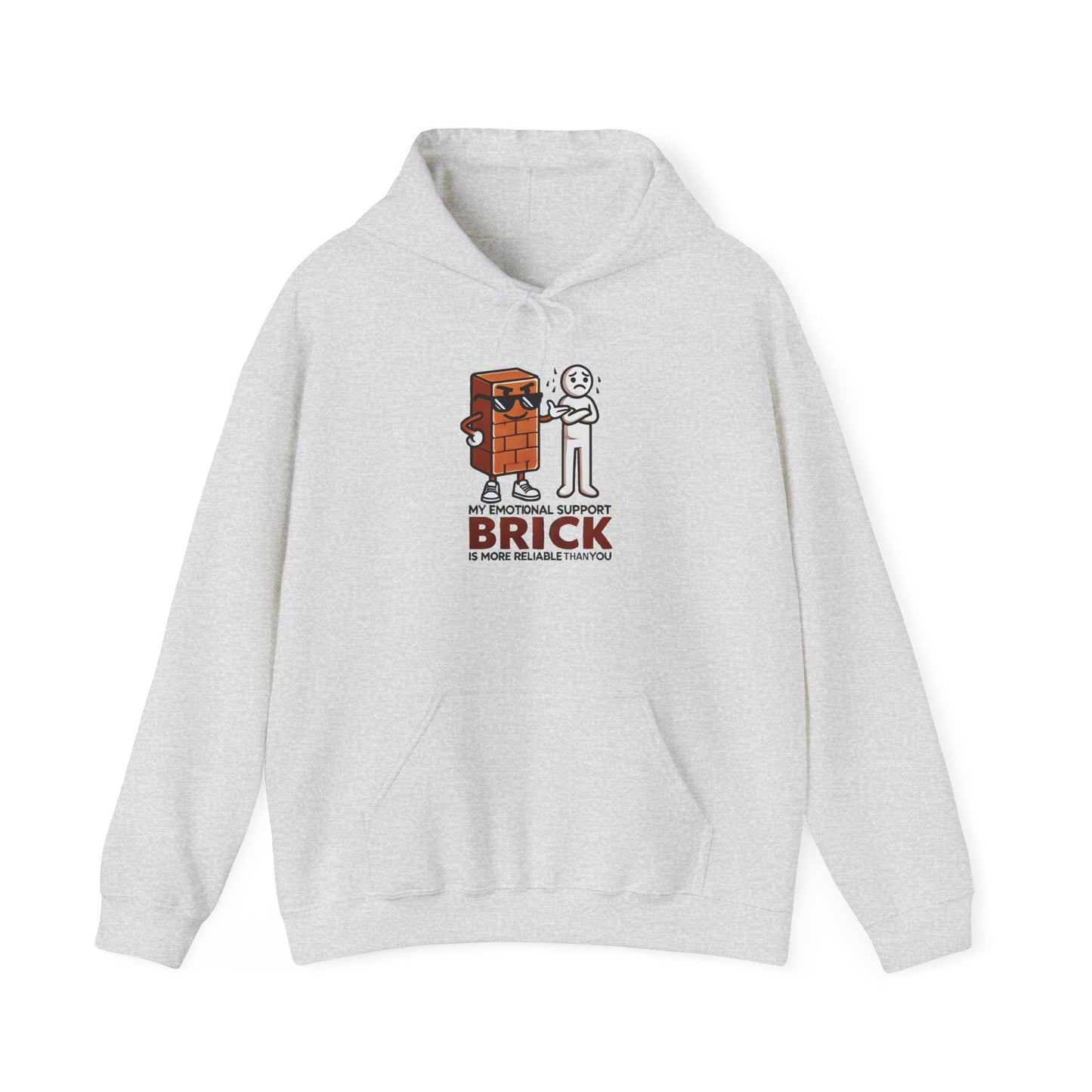 Unisex Heavy Blend™ Hooded Sweatshirt - 'Emotional Support Brick™' Design