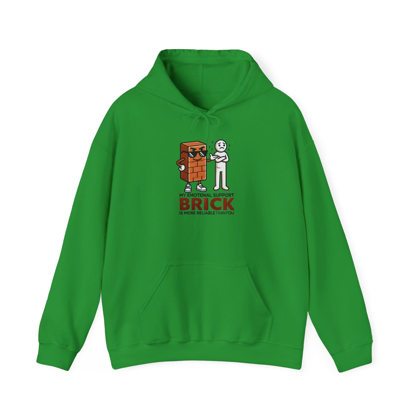 Unisex Heavy Blend™ Hooded Sweatshirt - 'Emotional Support Brick™' Design