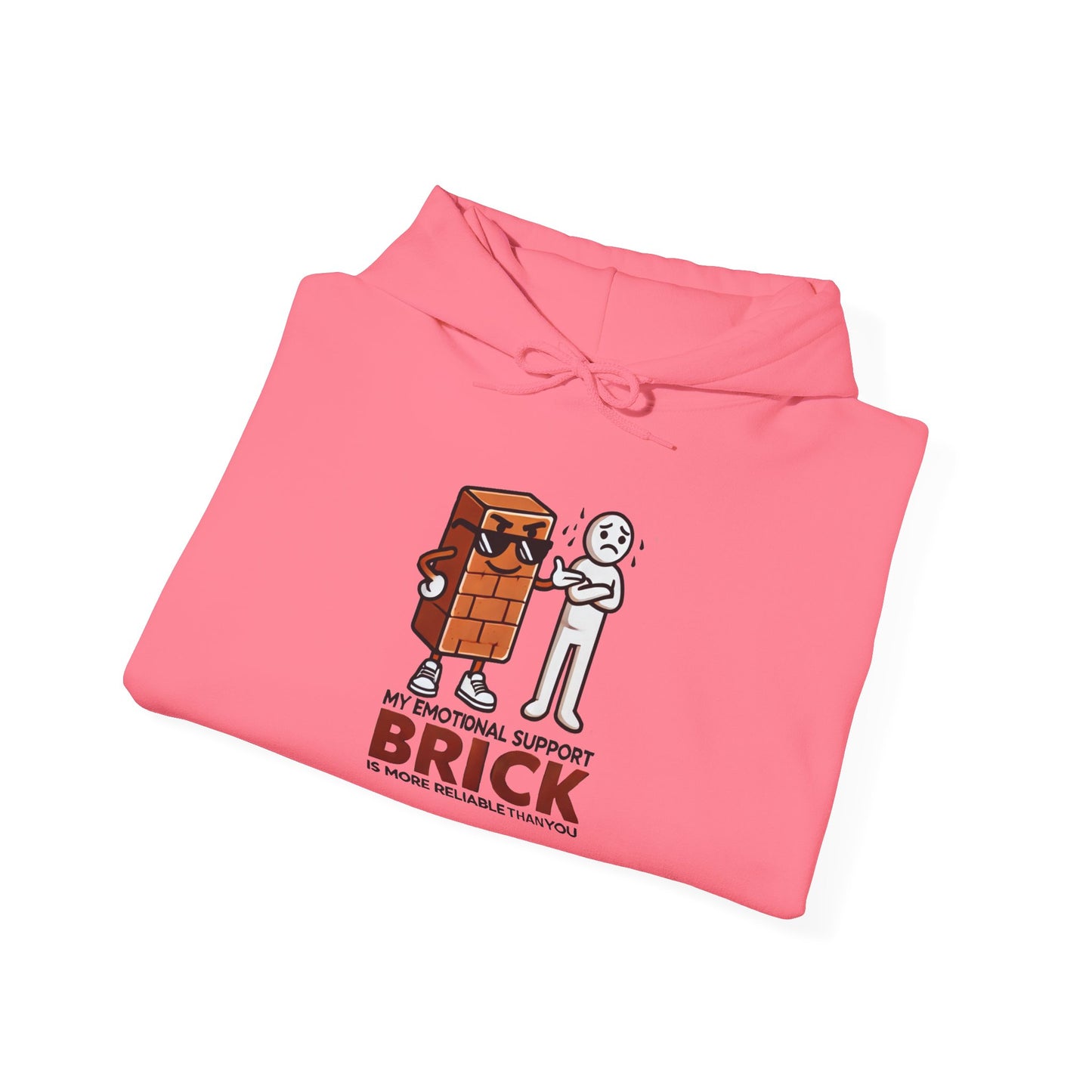 Unisex Heavy Blend™ Hooded Sweatshirt - 'Emotional Support Brick™' Design