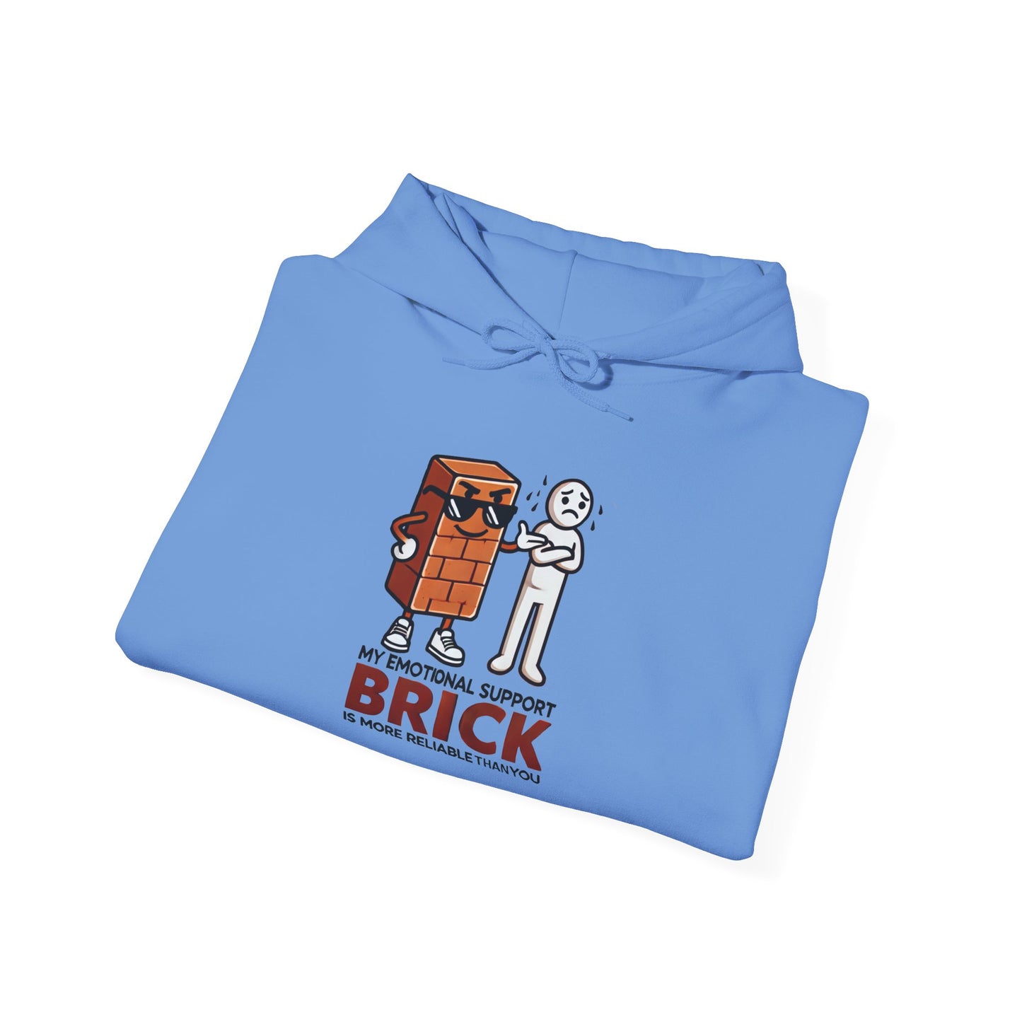 Unisex Heavy Blend™ Hooded Sweatshirt - 'Emotional Support Brick™' Design